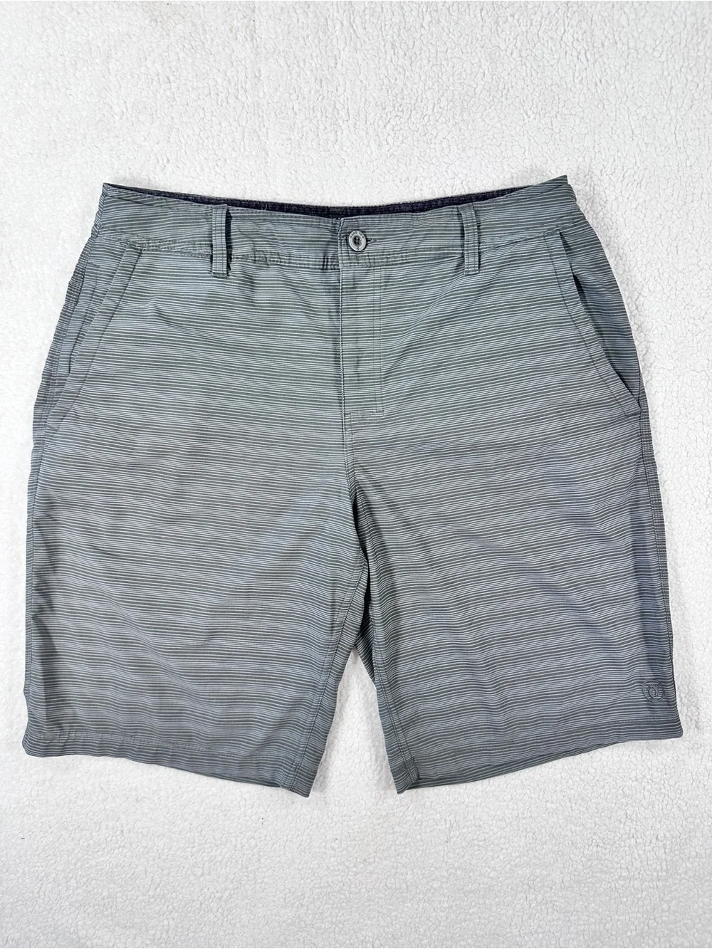 Hang Ten Men's Gray Striped Casual Board Shorts